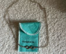 Tiffany double chain infinity choker necklace