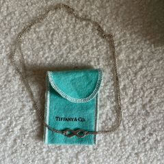 Tiffany double chain infinity choker necklace
