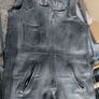 Ladies leather one piece biker suit dungarees Image 2