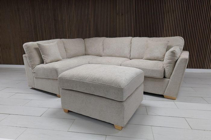 Emme Corner Beige L Shaped Corner Sofa