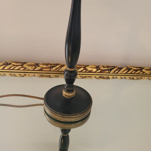 Vintage empire style lamp with silk shade