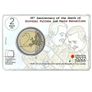 Italy 2 Euro Commemorative Coin 2022 - FALCONE AND BORSELLINO BU. Coincard. Image 2