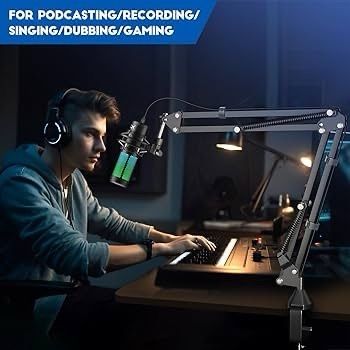 NEW SALE | Boom Arm,Aokeo AK-35 Adjustable Compact Mic Suspension Boom Scissor Arm Stand For Blue Yeti,Snowball iCE, HyperX QuadCast,SoloCast,Elgato Wave,Etc