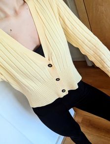 Primark ladies yellow cardigan, long sleeved size  S , long sleeved ,  sweter