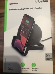 wireless phone charger stand with 10w speaker Brand New