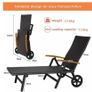 BRAND NEW Rattan Sun Lounger Beach Chair Adjustable Deck Chair Folding Loungers Outdoor Furniture Image 4