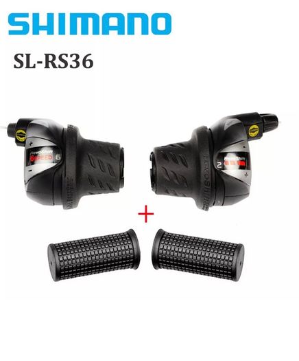 Shimano RevoShift SL-RS36 Twist Grip Shifter -3/7/21 Speed + Grips Black 100% ORIGINAL AND BRAND NEW.