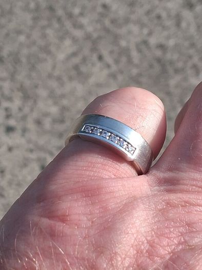 Channel Set Sterling Silver Ring