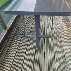 Grey square table indoor or outdoor 60cm . Metal frame