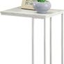 C Shaped End Table,Small Side Table, Couch Side Table for Living Room,Sofa,Couch Bedroom, White (FREE SHIPPING) Image 2