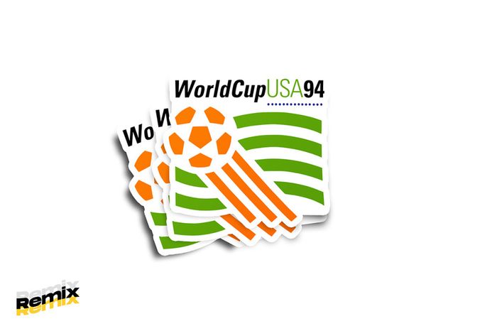 World Cup USA 1994 Ireland Remix Glossy Stickers 2-Pack