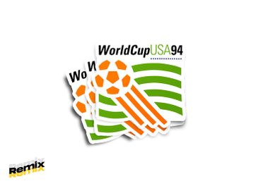 World Cup USA 1994 Ireland Remix Glossy Stickers 2-Pack