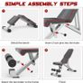 Adjustable Weight Bench Foldable, Fitness Workout Bench Weight Lifting Sit-up Multi-use Exercise Bench Flat Incline Decline Bench Press for Home Gym Training (FREE POSTAGE) Image 2