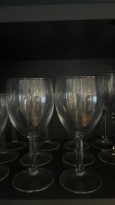 Wine and water glasses