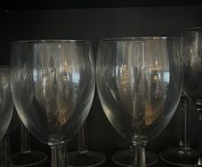 Wine and water glasses