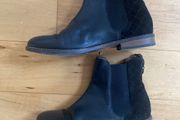 Barbour black leather ankle boots size 6 UK 39