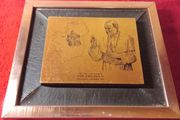 Pope John Paul II - Copper/wood Plaque 1979