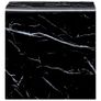 Coffee Table Black Marble 50x50x45 cm Tempered Glass Image 4