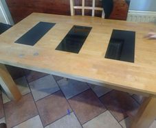 free table and 5 chairs