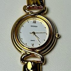 Vintage Sekonda Gold Tone Ladies Quartz Watch New Battery