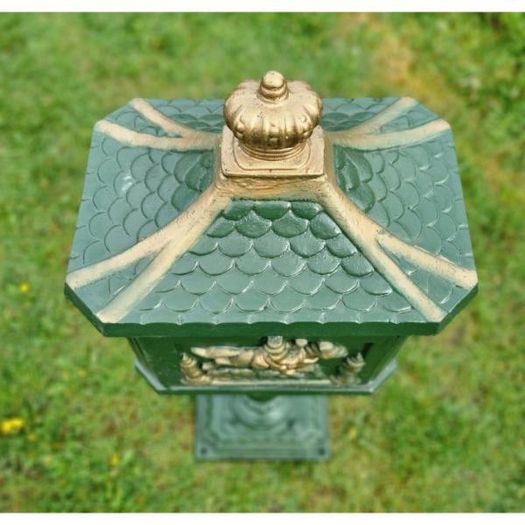 Cast Iron Freestanding Pole Post Box CH R 030