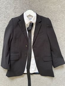 Boys communion suit blazer age 9 with white shirt&tie
