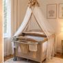 Cavallo Italian Baby Travel Cot- Bed Complete Set with Canopy, Changing Table & Accessories Image 3