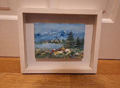 Oil Of Lakeside Scene