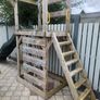 Outdoor Wooden Kids Play Set - Swing, Slide, Climber & Sandbox Image 5