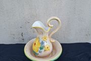 Ceramic orange washing bassin set postage possible