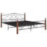 Bed Frame Black Metal 200x200 cm Image 5