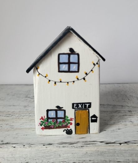 Handcrafted tiny wooden house!