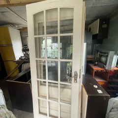 Internal glass panel door