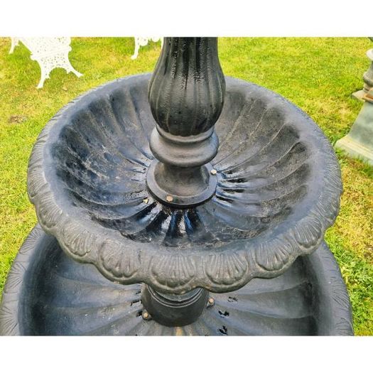 Three Tier Fountain Cast Iron Black CH R 5700