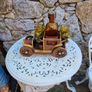 antique wooden car decanter set Image 8