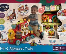 VTech Baby 4-in-1 Alphabet Train Ride On Red