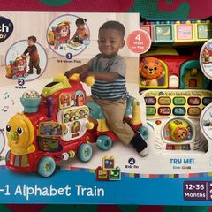 VTech Baby 4-in-1 Alphabet Train Ride On Red