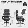 Office Chair Gaming Chair for Adults, Ergonomic Computer Chairs with Footrest and Wide Seat, Big Tall Fabric Desk Chair, Adjustable Height Office Chairs for Home, Heavy Duty, 350LBS, Deep Grey Image 3