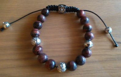 Tiger Eye Buddha Bead Bracelet MenJewellery Shamballa On Trend Designer Surfer