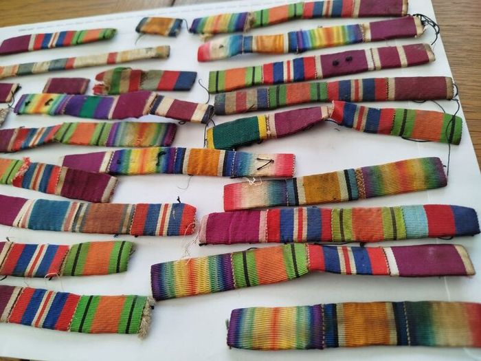 Job Lot of Vintage Military Medal Ribbon Bars (WWI & WWII Allied)