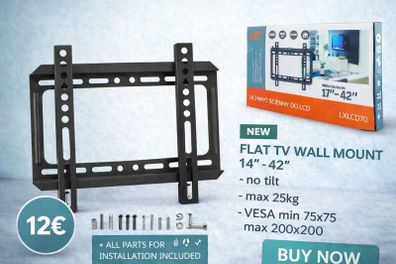 TV Wall Mount Flat Fixed 14" - 42"
