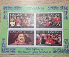 Tanzania 1987 Miniature Sheet "60th Birthday Queen Elizabeth II", MNH - free standard postage