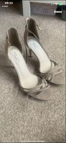 sandals new look beige suede effect high heeled sandals size 40