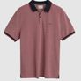 GANT Mens 4 Color Oxford Polo Shirt Pink Navy Contrast Trim Size 3XL Image 2