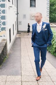 Benetti Luxury 3 Piece Suit Electric Navy (Wedding, Best Man, Groomsman, Sunday Suit)