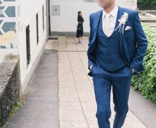 Benetti Luxury 3 Piece Suit Electric Navy (Wedding, Best Man, Groomsman, Sunday Suit)
