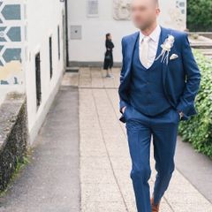 Benetti Luxury 3 Piece Suit Electric Navy (Wedding, Best Man, Groomsman, Sunday Suit)