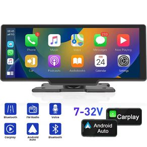 New 10.26'' HD Car DVR Rear Camera Connection Voice Control Wifi Android Auto & Carplay Video Recorder Dashboard BT FM Car Mirror