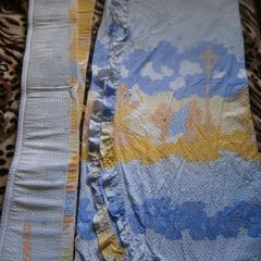 Lovely, good quality Baby Boy Blue Cot Bumper & Curtains Set in great condition