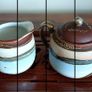 Japanese Ceramic Satsuma Moriage Coffee Set Image 2